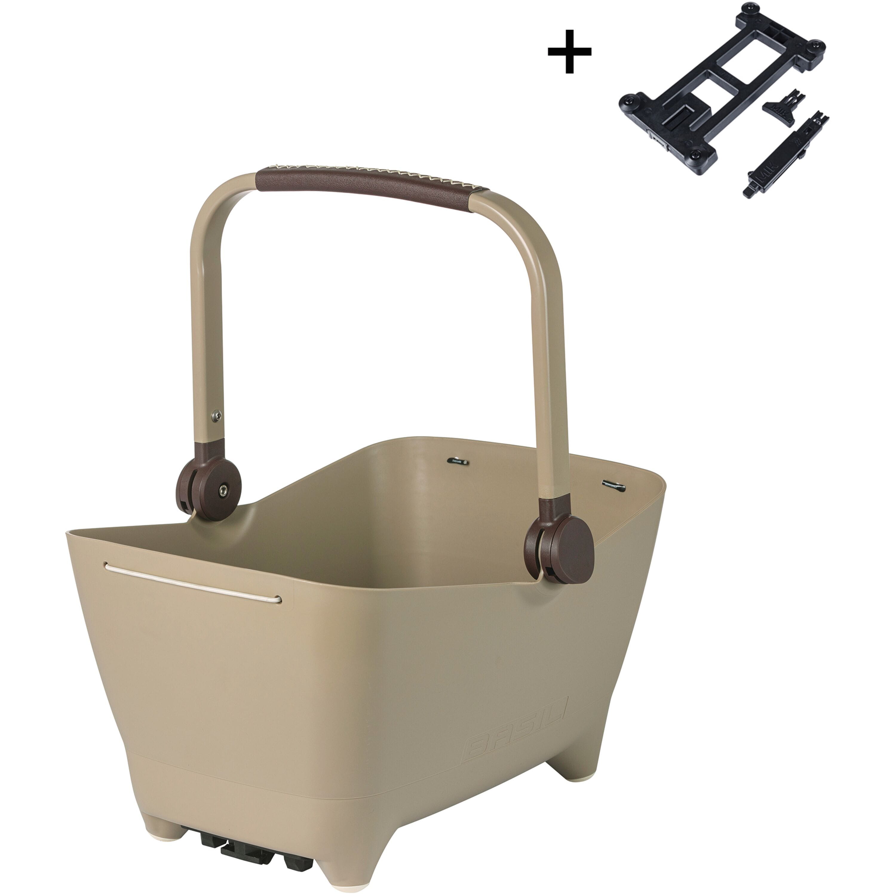 Buddy MIK - dog bicycle basket - rear - biscotti brown