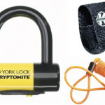 New York Liberty Disc Lock - with reminder cable - Yellow Sold Secure Gold 2 LOCK New York Lib Disc YW